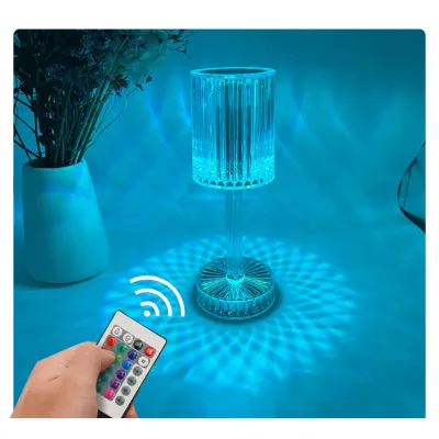 đèn pha lê kim cương để bàn, phòng ngủ có remote 16 màu cực đẹp đèn pha lê kim cương để bàn, phòng ngủ có remote 16 màu cực đẹp