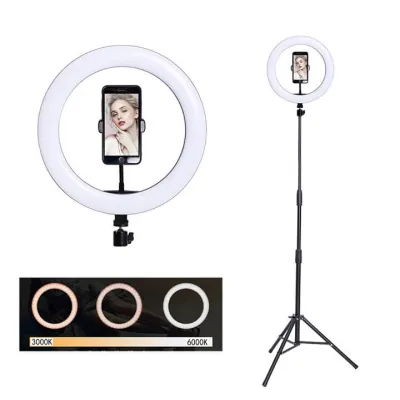đèn tròn livestream 26cm (10inch) chuyên nghiệp kèm giá kẹp điện thoại đèn tròn livestream 26cm (10inch) chuyên nghiệp kèm giá kẹp điện thoại