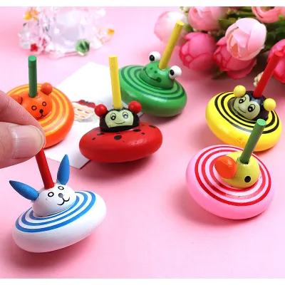 đồ chơi con quay mini bằng gỗ hình thú cho bé đồ chơi con quay mini bằng gỗ hình thú cho bé