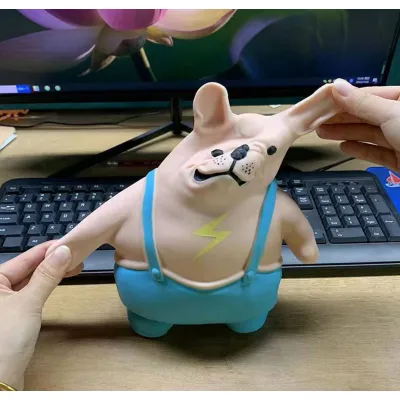 đồ chơi xả stress nắn, bóp, đàn hồi hình chó bull size trung 14cm đồ chơi xả stress nắn, bóp, đàn hồi hình chó bull size trung 14cm