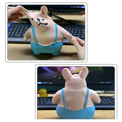 đồ chơi xả stress nắn, bóp, đàn hồi hình chó bull size trung 14cm đồ chơi xả stress nắn, bóp, đàn hồi hình chó bull size trung 14cm