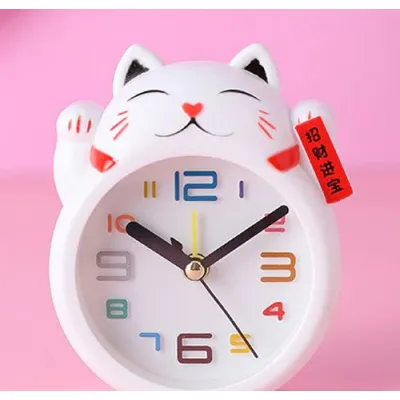 đồng hồ để bàn mèo thần tài may mắn đồng hồ để bàn mèo thần tài may mắn