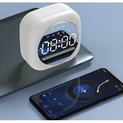 đồng hồ trang trí | loa bluetooth có đồng hồ mặt tráng gương q12 đồng hồ trang trí | loa bluetooth có đồng hồ mặt tráng gương q12