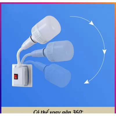 chuôi đèn e27 - chuôi đèn gắn tường thông minh xoay 360 độ chuôi đèn e27 - chuôi đèn gắn tường thông minh xoay 360 độ