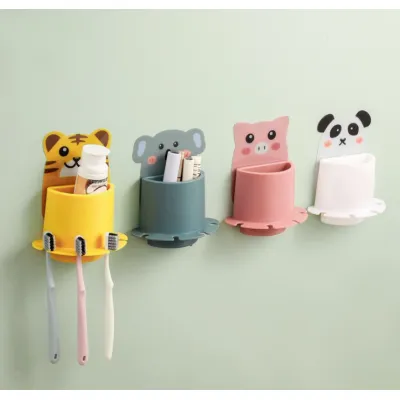 dụng cụ đựng bàn chải và kem đánh răng dán tường hình thú siêu chắc dụng cụ đựng bàn chải và kem đánh răng dán tường hình thú siêu chắc