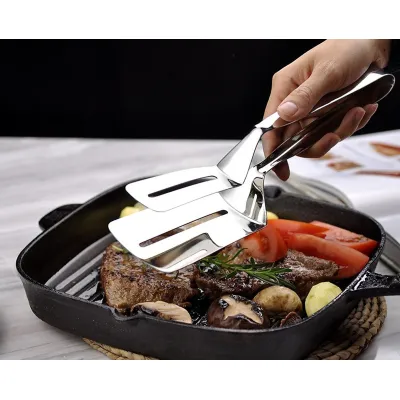 dụng cụ kẹp gắp thức ăn bằng inox tiện lợi dài 26cm dụng cụ kẹp gắp thức ăn bằng inox tiện lợi dài 26cm
