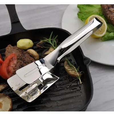 dụng cụ kẹp gắp thức ăn bằng inox tiện lợi dài 26cm dụng cụ kẹp gắp thức ăn bằng inox tiện lợi dài 26cm