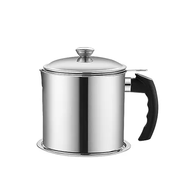 dụng cụ nhà bếp | ca lọc cặn dầu inox 304 13x16cm xịn có nắp đậy và tay cầm chống nóng dụng cụ nhà bếp | ca lọc cặn dầu inox 304 13x16cm xịn có nắp đậy và tay cầm chống nóng