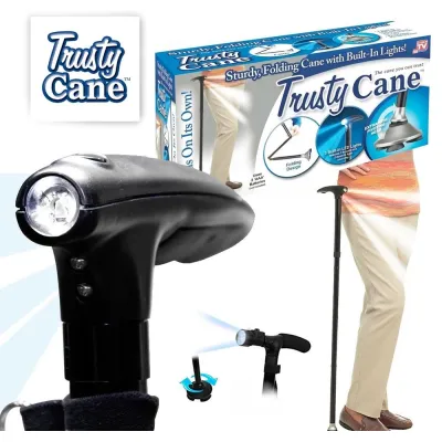 gậy gấp gọn trusty cane chống trượt có đèn pin gậy gấp gọn trusty cane chống trượt có đèn pin