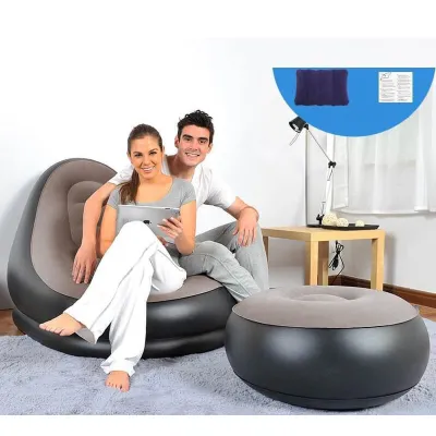ghế sofa bơm hơi tựa lưng thư giãn kèm chân ghế ghế sofa bơm hơi tựa lưng thư giãn kèm chân ghế