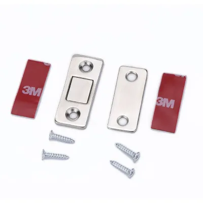gia dụng | bộ nam châm đóng cửa tự động siêu chắc kèm ốc vít và miếng dán gia dụng | bộ nam châm đóng cửa tự động siêu chắc kèm ốc vít và miếng dán