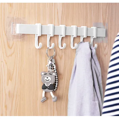 gia dụng | móc dán tường 6 móc dài 30cm siêu dính gia dụng | móc dán tường 6 móc dài 30cm siêu dính