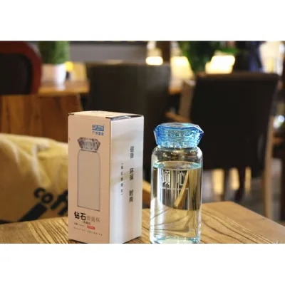gia dụng nhà bếp | bình đựng nước bằng thủy tinh nắp kim cương 350ml phong cách hàn quốc gia dụng nhà bếp | bình đựng nước bằng thủy tinh nắp kim cương 350ml phong cách hàn quốc