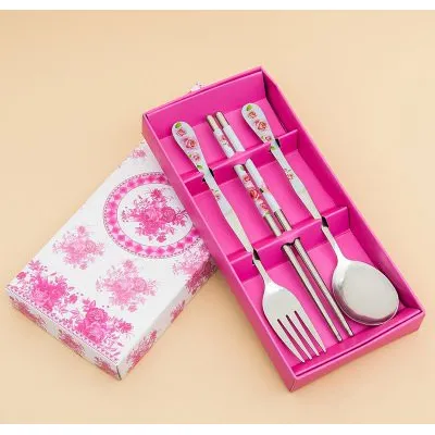 gia dụng nhà bếp | bộ đũa muỗng nĩa inox hoa văn xinh xắn gia dụng nhà bếp | bộ đũa muỗng nĩa inox hoa văn xinh xắn