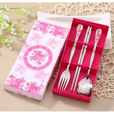 gia dụng nhà bếp | bộ đũa muỗng nĩa inox hoa văn xinh xắn gia dụng nhà bếp | bộ đũa muỗng nĩa inox hoa văn xinh xắn