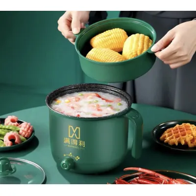 gia dụng nhà bếp | ca nấu mì mandeli 2 tầng 1.8l size 18cm có tay cầm tiện lợi gia dụng nhà bếp | ca nấu mì mandeli 2 tầng 1.8l size 18cm có tay cầm tiện lợi