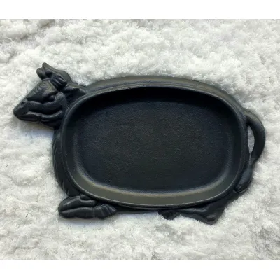 gia dụng nhà bếp | chảo gang hình bò lớn 31cm kim hưng hoàng - chuyên làm bò bít tết trứng ốp la gia dụng nhà bếp | chảo gang hình bò lớn 31cm kim hưng hoàng - chuyên làm bò bít tết trứng ốp la