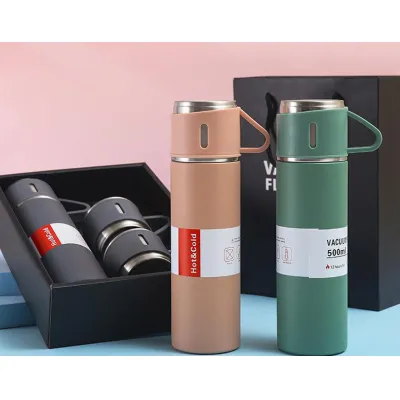 gia dụng nhà bếp | combo bình giữ nhiệt và 2 ly vacuum bottle 500ml inox 304 có hộp sang trọng gia dụng nhà bếp | combo bình giữ nhiệt và 2 ly vacuum bottle 500ml inox 304 có hộp sang trọng