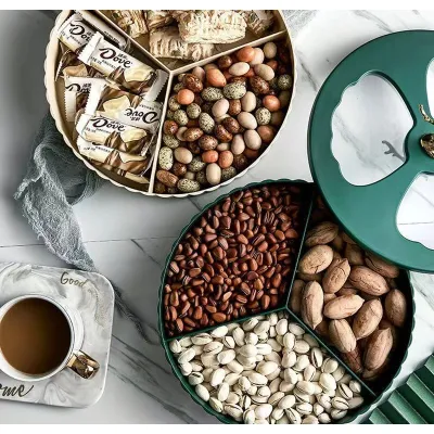 gia dụng nhà bếp | kệ đựng mứt, bánh kẹo 2 tầng hình hươu xoay 360 độ phong cách hiện đại gia dụng nhà bếp | kệ đựng mứt, bánh kẹo 2 tầng hình hươu xoay 360 độ phong cách hiện đại
