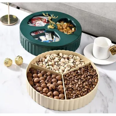 gia dụng nhà bếp | kệ đựng mứt, bánh kẹo 2 tầng hình hươu xoay 360 độ phong cách hiện đại gia dụng nhà bếp | kệ đựng mứt, bánh kẹo 2 tầng hình hươu xoay 360 độ phong cách hiện đại