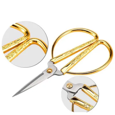 gia dụng nhà bếp | kéo vàng chạm khắc rồng phụng chất liệu thép không rỉ sắc bén gia dụng nhà bếp | kéo vàng chạm khắc rồng phụng chất liệu thép không rỉ sắc bén