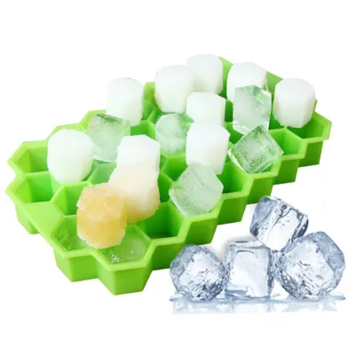 gia dụng nhà bếp | khay silicon làm đá hình tổ ong 37 viên có nắp đậy gia dụng nhà bếp | khay silicon làm đá hình tổ ong 37 viên có nắp đậy