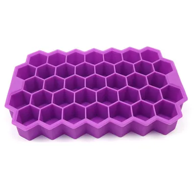 gia dụng nhà bếp | khay silicon làm đá hình tổ ong 37 viên có nắp đậy gia dụng nhà bếp | khay silicon làm đá hình tổ ong 37 viên có nắp đậy