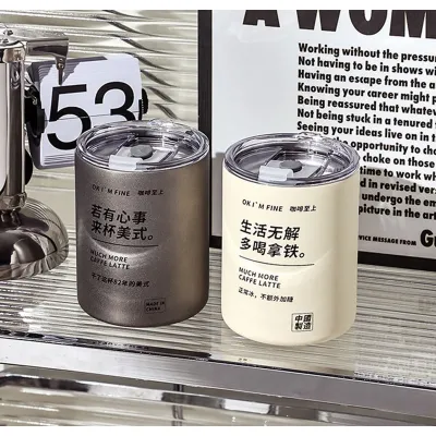 gia dụng nhà bếp | ly giữ nhiệt inox 304 2 lớp 360ml good morning - brown sugar kèm ống hút inox gia dụng nhà bếp | ly giữ nhiệt inox 304 2 lớp 360ml good morning - brown sugar kèm ống hút inox