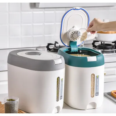 gia dụng nhà bếp | thùng đựng gạo thông minh bằng nhựa 10kg tiện dụng kèm cốc đong gia dụng nhà bếp | thùng đựng gạo thông minh bằng nhựa 10kg tiện dụng kèm cốc đong