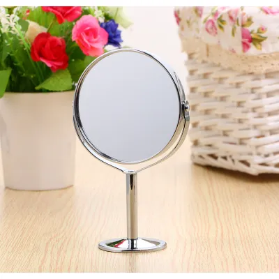 gương tròn oval trang điểm 2 mặt gương khung inox gương tròn oval trang điểm 2 mặt gương khung inox