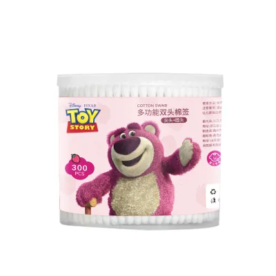 hộp 300 cây tăm bông hình gấu dâu siêu dễ thương hộp 300 cây tăm bông hình gấu dâu siêu dễ thương