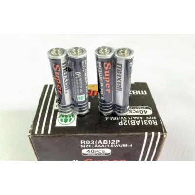 hộp 40 viên pin tiểu aaa maxell super 1.5v (đen) hộp 40 viên pin tiểu aaa maxell super 1.5v (đen)