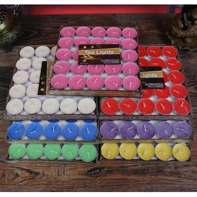 hộp 50 viên sáp nến tea lights nhiều màu hộp 50 viên sáp nến tea lights nhiều màu