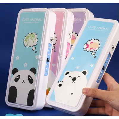 hộp bút học sinh đa năng 2 tầng có nút khóa tiện lợi 22x8cm hộp bút học sinh đa năng 2 tầng có nút khóa tiện lợi 22x8cm