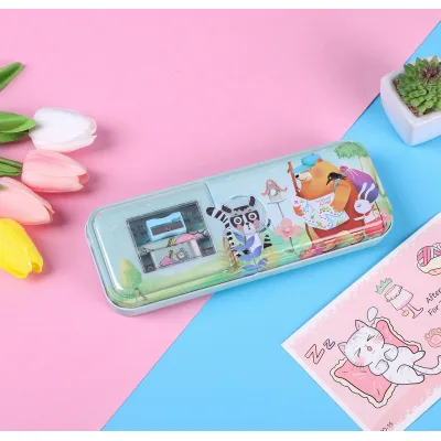 hộp đựng bút 2 ngăn kèm 4 phụ kiện dễ thương cho bé tới trường hộp đựng bút 2 ngăn kèm 4 phụ kiện dễ thương cho bé tới trường