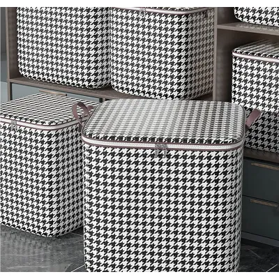 hộp đựng chăn màn quần áo cỡ lớn 100l (viền nâu) có quai xách tiện lợi hộp đựng chăn màn quần áo cỡ lớn 100l (viền nâu) có quai xách tiện lợi