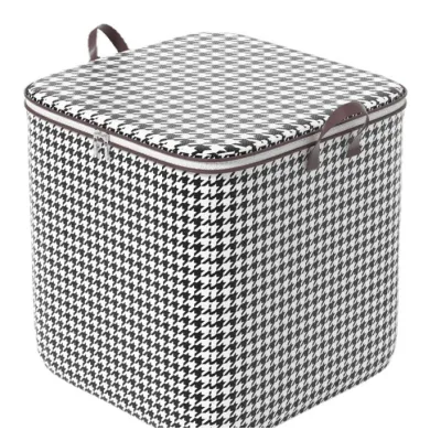hộp đựng chăn màn quần áo cỡ lớn 100l (viền nâu) có quai xách tiện lợi hộp đựng chăn màn quần áo cỡ lớn 100l (viền nâu) có quai xách tiện lợi