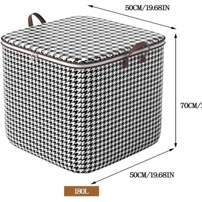 hộp đựng chăn màn quần áo cỡ lớn 100l (viền nâu) có quai xách tiện lợi hộp đựng chăn màn quần áo cỡ lớn 100l (viền nâu) có quai xách tiện lợi