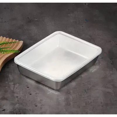 Hộp Lạnh Inox Đựng Thức Ăn Hình Chữ Nhật Đế Tròn 25X20Cm Hộp Lạnh Inox Đựng Thức Ăn Hình Chữ Nhật Đế Tròn 25X20Cm