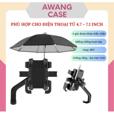 kẹp điện thoại xe máy ht-507 có dù che mưa siêu chắc chống rung kẹp điện thoại xe máy ht-507 có dù che mưa siêu chắc chống rung
