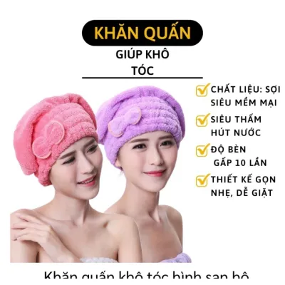 khăn quấn tóc nhanh khô - khăn quấn tóc siêu thấm khăn quấn tóc nhanh khô - khăn quấn tóc siêu thấm