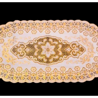 khăn trải bàn cao cấp - khăn trải bàn hình oval size 46x30cm
