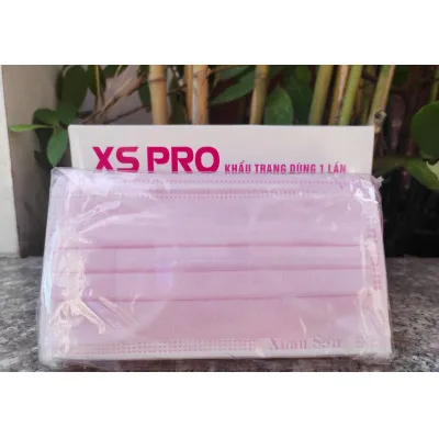 khẩu trang y tế 4 lớp - khẩu trang màu hồng - hộp 50 cái khẩu trang y tế 4 lớp - khẩu trang màu hồng - hộp 50 cái