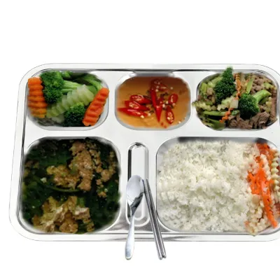 khay cơm 5 ngăn - khay cơm inox 5 ngăn khay cơm 5 ngăn - khay cơm inox 5 ngăn