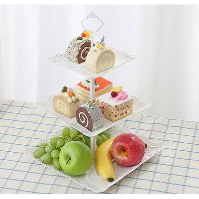 khay đựng bánh kẹo 3 tầng - khay đựng hoa quả 3 tầng khay đựng bánh kẹo 3 tầng - khay đựng hoa quả 3 tầng