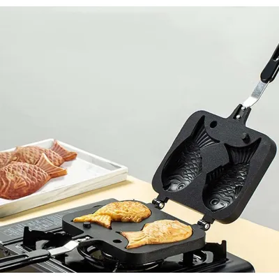 khuôn bánh cá taiyaki - khuôn nướng bánh cá gan tráng men cao cấp an toàn sức khỏe khuôn bánh cá taiyaki - khuôn nướng bánh cá gan tráng men cao cấp an toàn sức khỏe