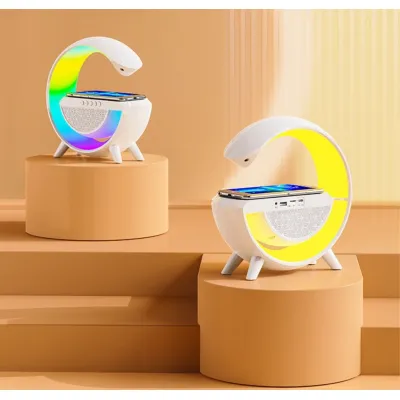 loa bluetooth | loa bluetooth chữ g bt2301 chế độ led rgb tích hợp sạc không dây siêu tiện lợi, kết hợp micro nghe gọi