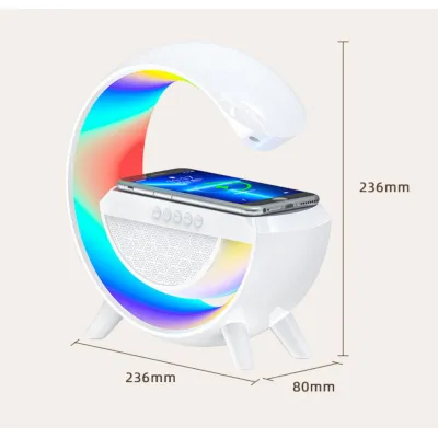 loa bluetooth | loa bluetooth chữ g bt2301 chế độ led rgb tích hợp sạc không dây siêu tiện lợi, kết hợp micro nghe gọi