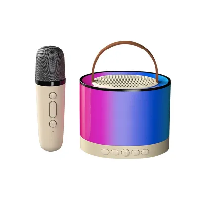 Loa Karaoke Bluetooth Mini Có Led Đổi Màu K52 Kèm 2 Mic Loa Karaoke Bluetooth Mini Có Led Đổi Màu K52 Kèm 2 Mic