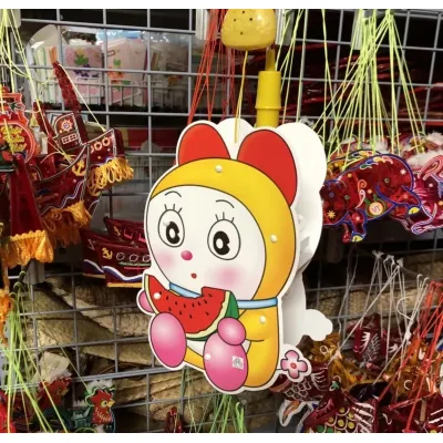 lồng đèn giấy dùng pin hình thú có nhạc và tay cầm